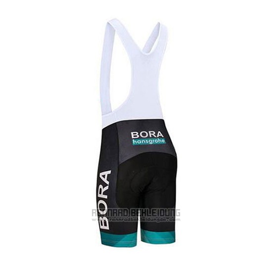 2018 Fahrradbekleidung Bora Shwarz und Teal Trikot Kurzarm und Tragerhose